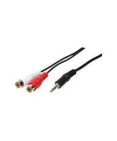 LogiLink Audio cable RCA x 2 female to stereo mini jack CA1047