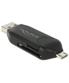 DeLOCK Micro USB OTG Card Reader + USB 3.0 A male Card 91734