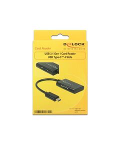 DeLOCK USB 3.1 Gen 1 Card Reader USB TypeC male 4 Slots 91740
