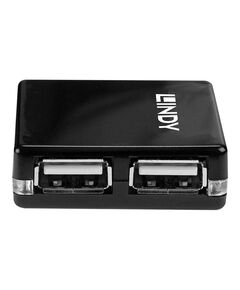 Lindy 4 Port USB 2.0 Mini Hub Hub 4 x USB 2.0 42742