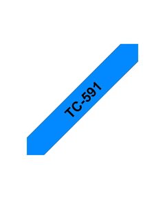 Brother TC591 9 mm x black on blue laminated tape for TC591
