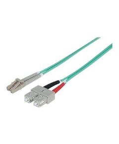 Intellinet Fibre Optic Patch Cable, OM3, LC/SC, 2m, Aqua | 750158