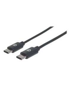 Manhattan USB-C to USB-C Cable, 2m, Male to Male, Black, | 354875