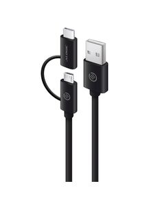 ALOGIC USB-A to USB-C & Micro USB-B Combo Cable U2CMC01BLK