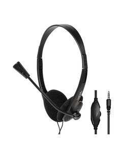 LogiLink Stereo headset, 1x 3.5 mm headphone jack, boom HS0055