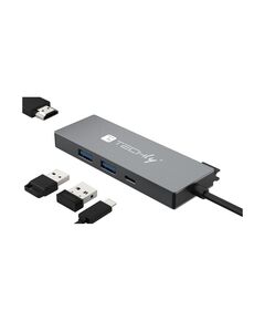 EFB Elektronik Techly USB3.2 Type-C Docking Station 2x USB-A 1x USB-C HDMI - Charging/Docking station | IUSB32C-HUB4HPD, image 