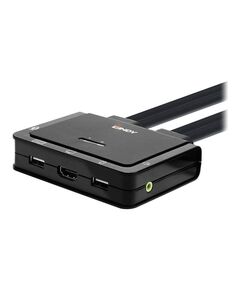 Lindy 2 Port HDMI 2.0, USB 2.0 & Audio Cable KVM Switch - | 42345