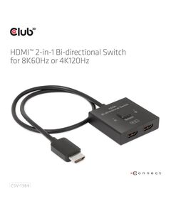 CLUB3D HDMI 2-in-1 Bi-directional Switch for 8K60Hz or | CSV-1384