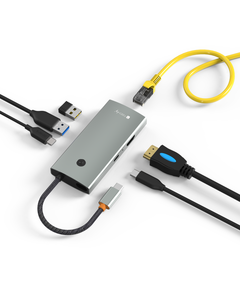 EFB Elektronik Techly Dockingstation 6-in-1 USB-C Hub - Charging/Docking station | IUSB32C-HUB6HPDI, image 