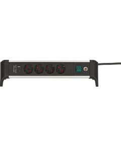 Brennenstuhl Alu-Office-Line Power Strip 4-way with USB Power Delivery
