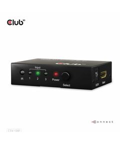CLUB3D 3 to 1 HDMI™ 8K60Hz/4K120Hz Switch / HDMI / HDM | CSV-1381