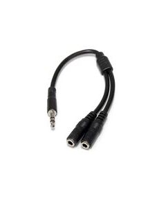 StarTech.com Slim Stereo Splitter Cable - 3.5mm Male to 2x 3.5mm Female, image 