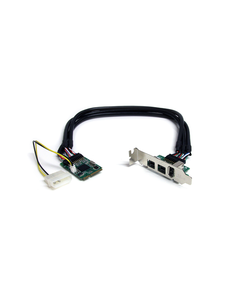 StarTech.com 3 Port 2b 1a 1394 Mini PCI Express FireWire Card Adapter, image 