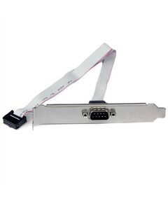 16in (40cm) 9 Pin Serial Male to 10 Pin Motherboard Header Slot Plate, image 