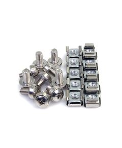 StarTech.com M6 Mounting Screws and Cage Nuts for Server Rack Cabinet, Rack screws and nuts (pack of 100) , image 
