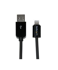 StarTech.com 3m Long Black Apple8-pin Lightning Connector to USB Cable for iPhone / iPod / iPad, image 