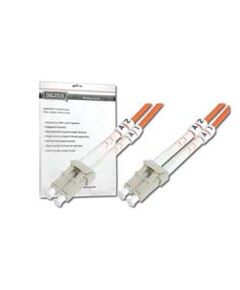 DIGITUS  Patch cable,  LC multi-mode (M)  LC multi-mode (M),  1m,  fibre optic,  50 / 125 micron,  OM2,  halogen-free,  orange (DK-2533-01), image 