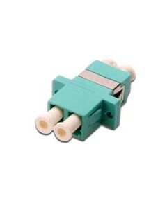 DIGITUS Professional  Network coupler  LC multi-mode (F) - LC multi-mode (F)  fibre optic  aqua, image 