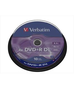 Verbatim Opt Media DVD+R Verbatim 8,5GB 10pcs (43666), image 