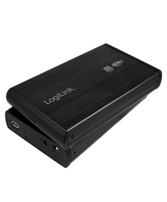 LogiLink® External HardDisk enclosure 3.5 Inch, S-ATA, USB 3.0, Alu, Black