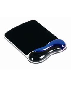 Kensington Duo Gel Mouse pad Wristrest Wave,  black, blue (62401), image 