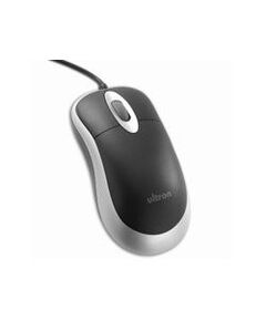 Ultron UM-100 basic - Mouse - 3 button(s) - wired - USB - black silver, image 