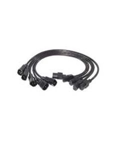 APC - Power cable - IEC 320 EN 60320 C13 (F) - IEC 320 EN 60320 C14 (M) - 61 cm - black (pack of 5 )  AP9890, image 