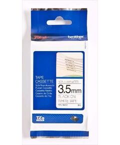 Brother TZe N201 Non-laminated tape  black on white Roll (0.35 cm x 8 m) , image 