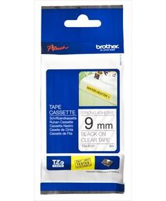 Brother TZe S121 - Laminated extra strength adhesive tape - black on clear - Roll (0.9 cm x 8 m) - 1 roll(s)  , image 