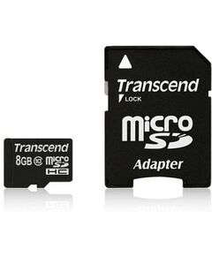 Transcend Flash memory card 8GB Class10 microSDHC (TS8GUSDC10), image 