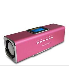Technaxx Musicman MA Display Soundstation,  Digital player,  pink (3544) for MP3/4, CD/DVD, iPhone, iPad, iPod, PSP, Mobile phones, PC/Notebook, with integrated MP3 player for USB flash disks and TF MicroSD cards, image 