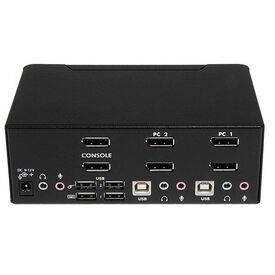 StarTech.com 2 Port Dual DisplayPort USB KVM Switch with Audio & USB 2.0 Hub, image , 2 image