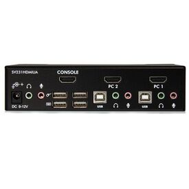 StarTech.com 2 Port USB HDMI® KVM Switch with Audio and USB 2.0 Hub, image , 2 image