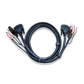 ATEN USB DVI-D Dual Link KVM Cable  2L-7D02UD / mini-phone stereo 3.5 mm, 1.8m, image 