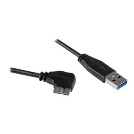 StarTech.com Slim Micro USB 3.0 Cable - M/M - Right-Angle Micro-USB - 0.5m, image 