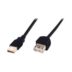 ASSMANN  USB extension cable / 4 PIN USB Type A (M) - 4 PIN USB Type A (F) / 3m  black, image 