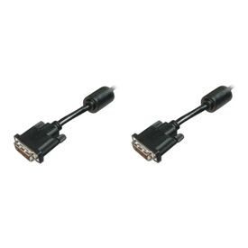 ASSMANN DVI cable dual link DVI-D (M) 3m thumbscrews black, image 