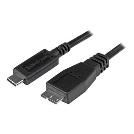 StarTech.com USB 3.1 USB-C to USB Micro-B Cable / USB cable / USB Type C (M) to 10 pin Micro-USB Type B (M) / 1 m ( USB 3.1 ) / black  | USB31CUB1M, image 