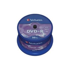Verbatim 50 x DVD+R 4.7 GB 16x matt silver spindle | 43550