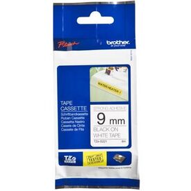 Brother Extra strength adhesive black on white | TZES221