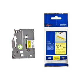 Brother Extra strength adhesive black on yellow | TZES631