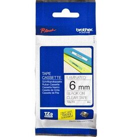 Brother TZe111 Standard adhesive black on clear | TZE111