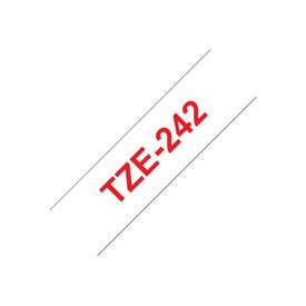 Brother TZe242 Red on white Roll (1.8 cm x 7.99 m) | TZE242