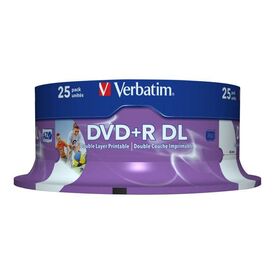 Verbatim 25 x DVD+R DL 8.5 GB 8x wide printable | 43667