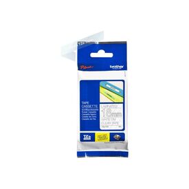 Brother TZe145 Standard adhesive white on clear | TZE145