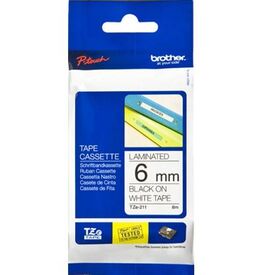 Brother TZe211 Black on white Roll (0.6 cm x 8 m) | TZE211