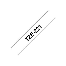 Brother TZe221 Adhesive black on white Roll | TZE221