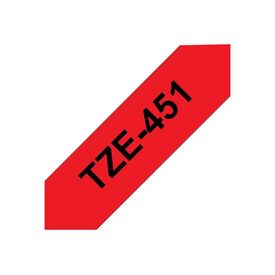 Brother TZe451 Black on red Roll  | TZE451