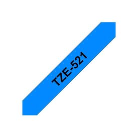 Brother TZe521 Black on blue Roll (0.9 cm x 8 m) | TZE521