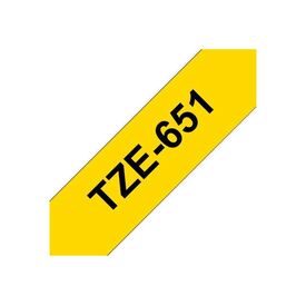 Brother TZe651 Black on yellow Roll  | TZE651